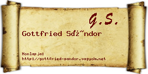 Gottfried Sándor névjegykártya